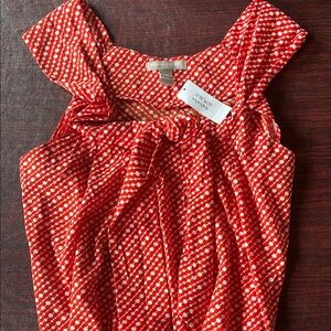 Red Polka Dot Women's Top